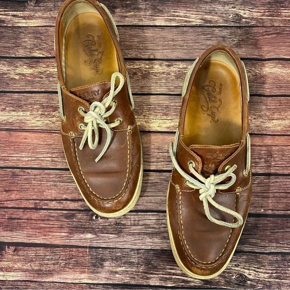 Sperry Men's Top Sider Gold Cup Boat ASV 2 Eye Brown Leather Shoes Size 9M - Picture 13 of 16